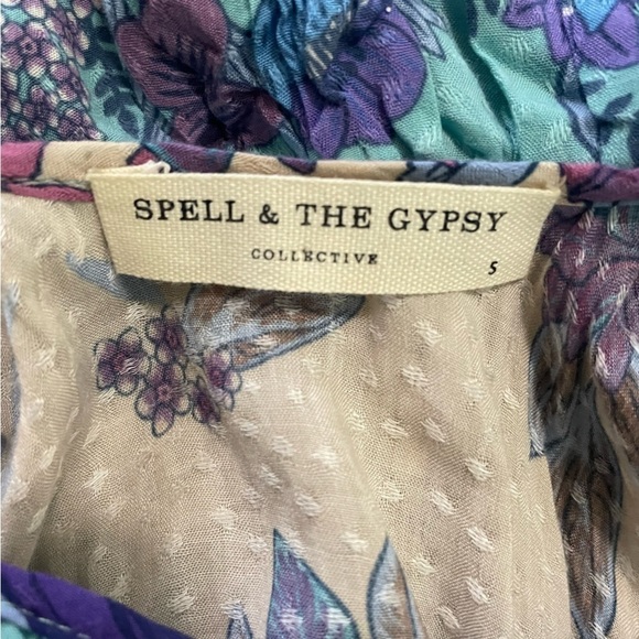 SPELL & The Gypsy Siren Song Mermaid Floral Print Mini Dress Small - Picture 7 of 11